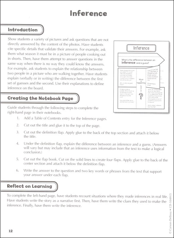 Interactive Notebooks: Language Arts - Grade 8 | Carson-Dellosa ...