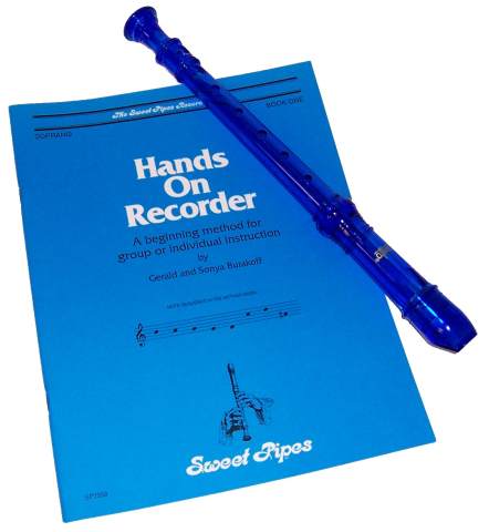 Hands On Recorder Book with Blue Canto Recorder