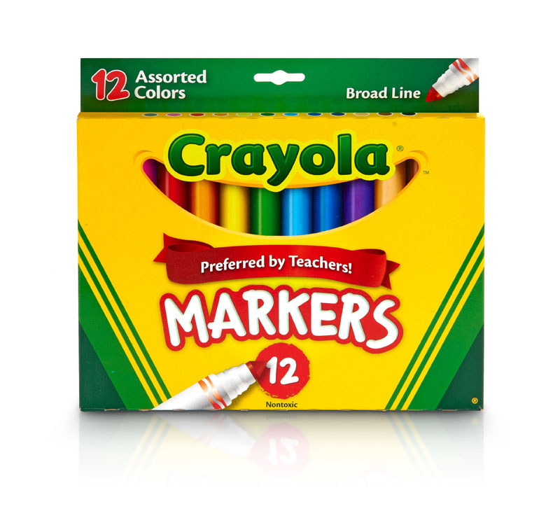 Crayola Broad Line Markers Assorted 12 Count Crayola