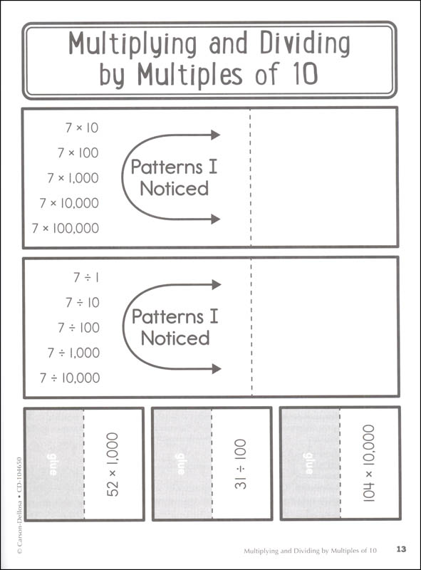 Interactive Notebooks: Math - Grade 5 | Carson-Dellosa | 9781483824666