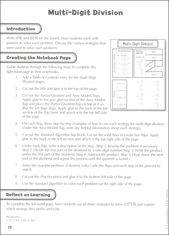 Interactive Notebooks Math Grade 6 CarsonDellosa 9781483831268