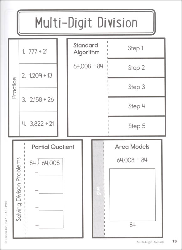 Interactive Notebooks Math Grade 6 CarsonDellosa 9781483831268