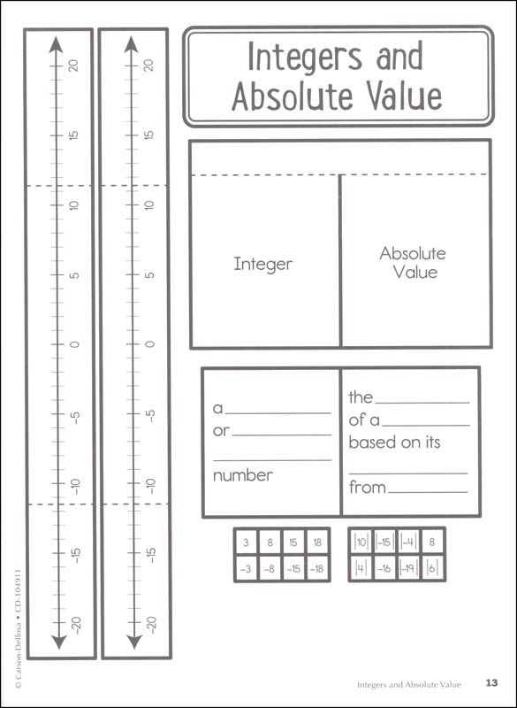Interactive Notebooks Math Grade 7 CarsonDellosa 9781483831275