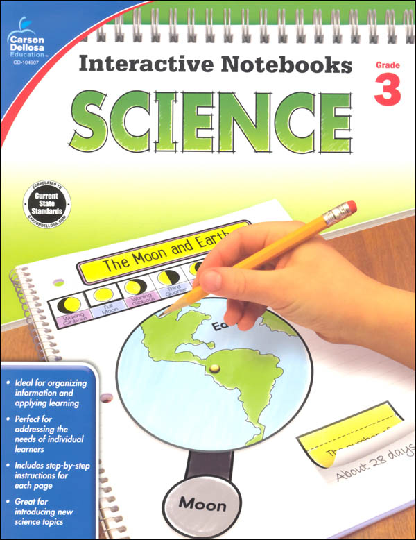 Interactive Notebooks Science Grade 3 CarsonDellosa 9781483831237