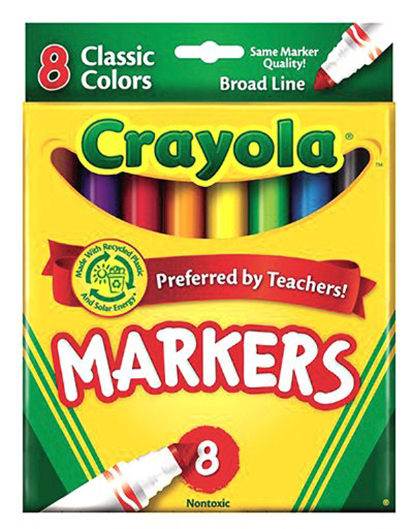 Crayola Broad Line Markers Classic 8 Count