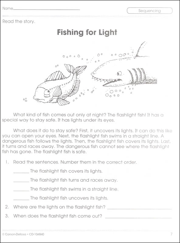 reading comprehension grade 2 100 series carson dellosa