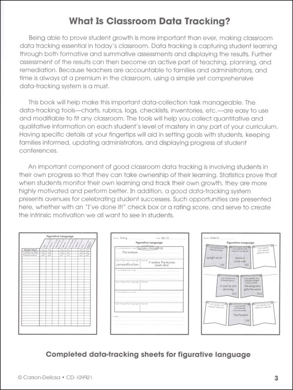 Classroom Data Tracking - Grade 5 | Carson-Dellosa | 9781483834436