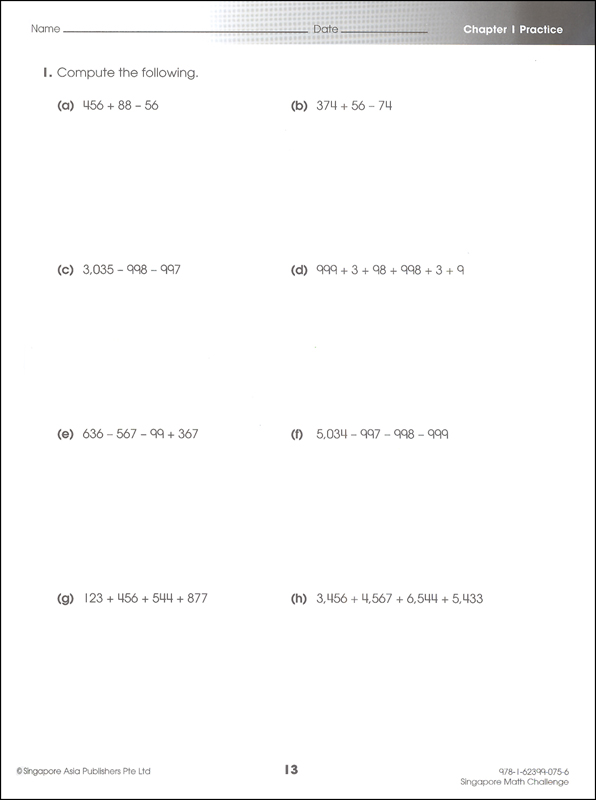 Singapore Math Challenge Grade 5 | Frank Schaffer Publications ...