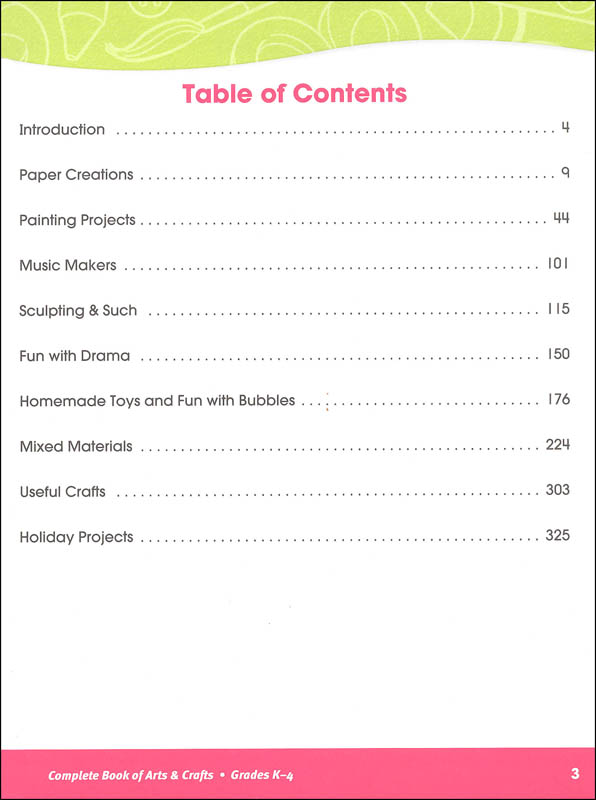 Complete Book of Arts & Crafts K Grade 4 Thinking Kids 9781483826929