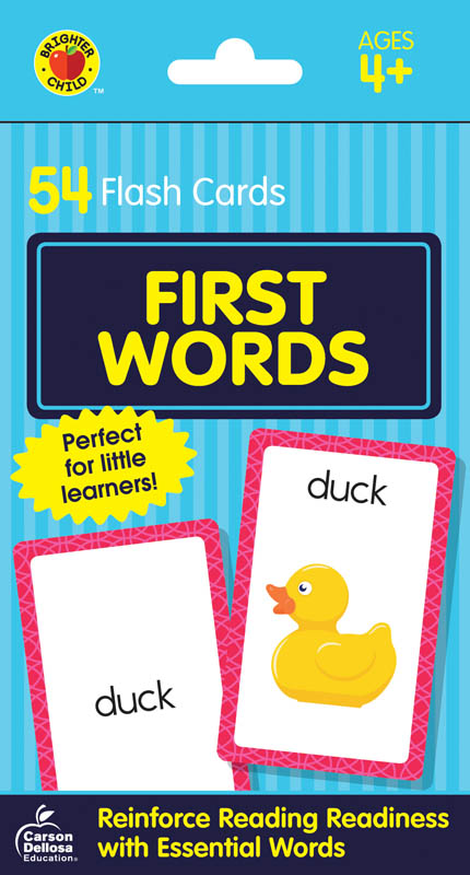 First Words Brighter Child Flash Cards for Toddler and Kid Gift 