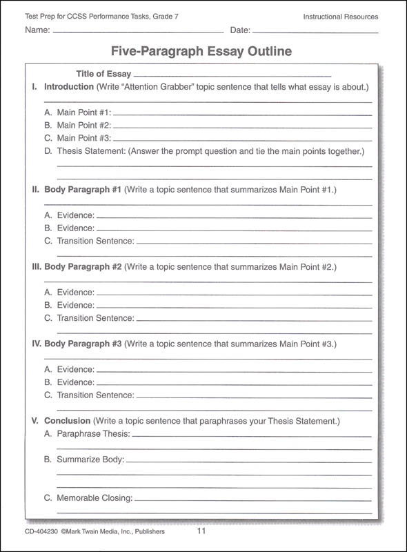 Test Prep For Ccss Performance Tasks: Grade 7 