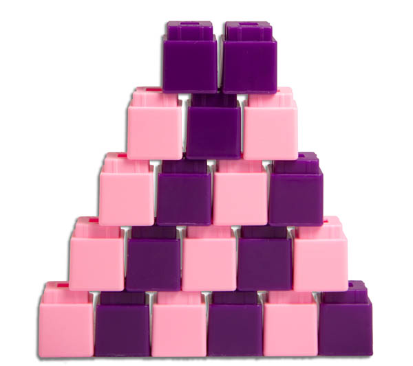 Unifix Cubes - Set of 20 (10 Pink, 10 Purple)