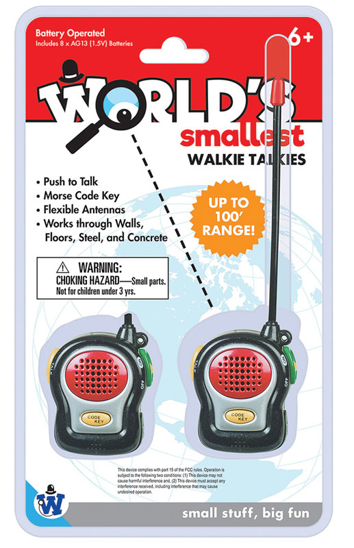 World's Smallest Electronic Walkie Talkies