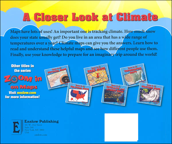 Zoom in on Climate Maps Enslow Publishers 9780766094284