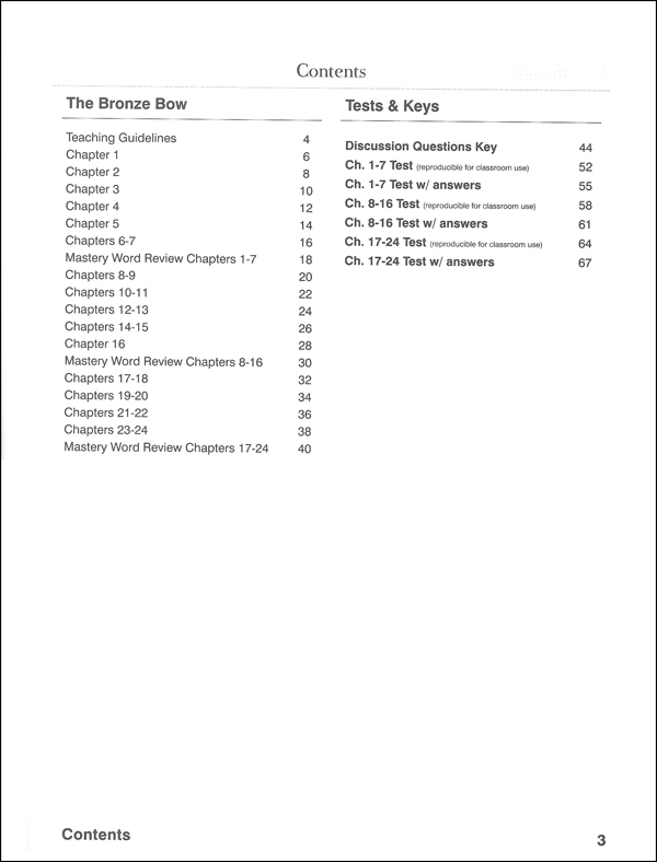 Bronze Bow Literature Teacher Guide Memoria Press 9781615380732
