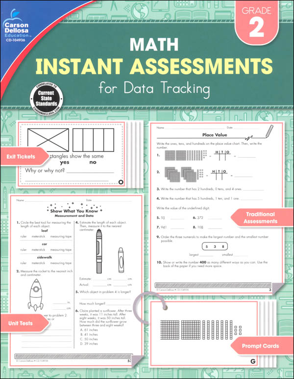 Math Instant Assessments for Data Tracking - Grade 2