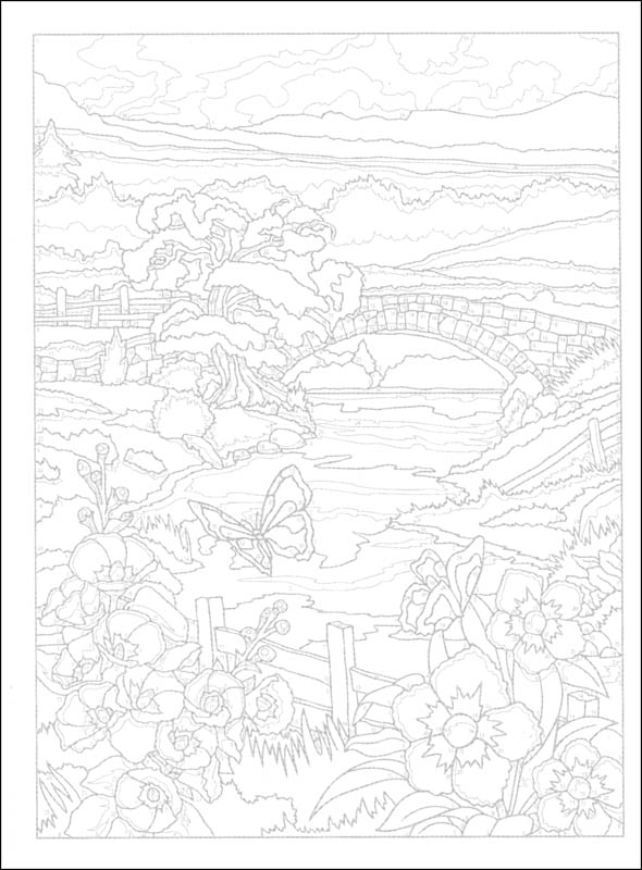 Country Scenes Color by Number (Creative Haven) Dover Publications