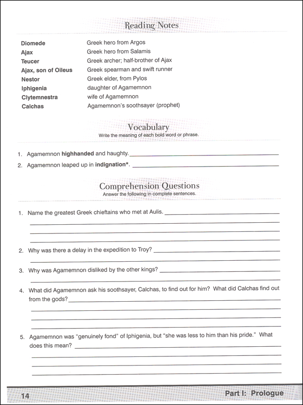 Trojan War History Student Study Guide | Memoria Press | 9781615380664