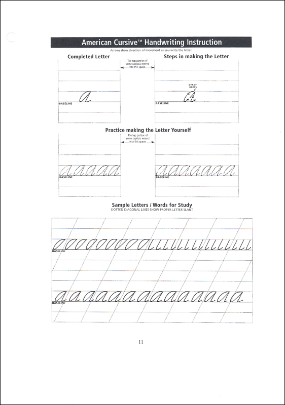 American Cursive Handwriting Self-Study Workbook & Curriculum | Michael ...