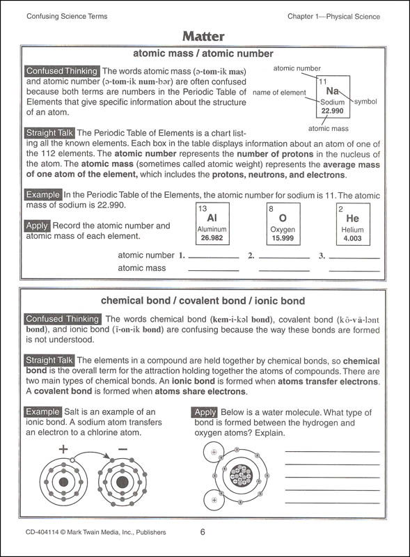 Confusing Science Terms | Mark Twain Media | 9781580375115