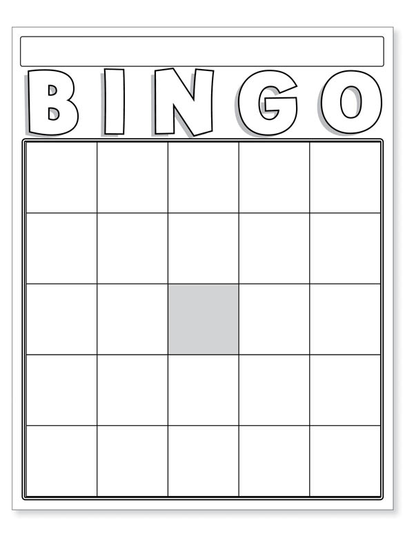 White Blank Bingo Cards (Package of 36)