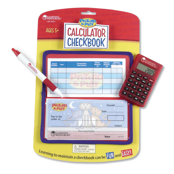 checkbook with calculator