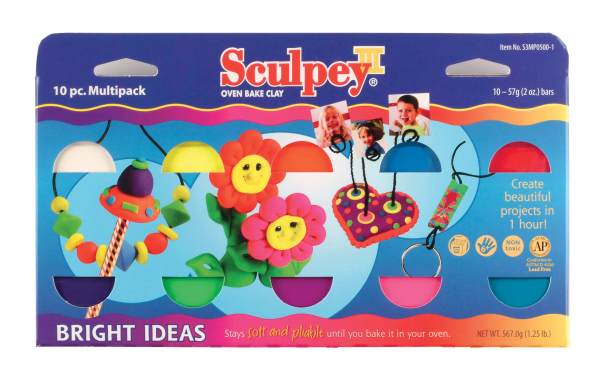 Sculpey III Multipack - Bright Ideas (10-Pack of 2 oz. Bars)