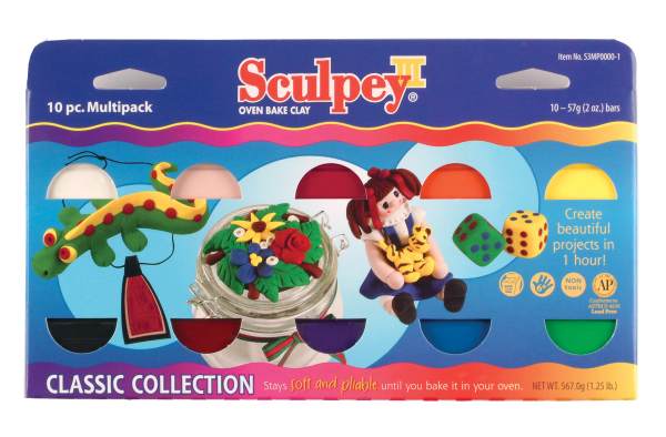 Sculpey III Multipack - Classic Collection (10-Pack of 2 oz. Bars)