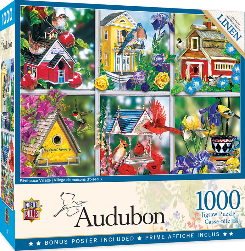 Audubon Birdhouse Village Puzzle (1000 piece)