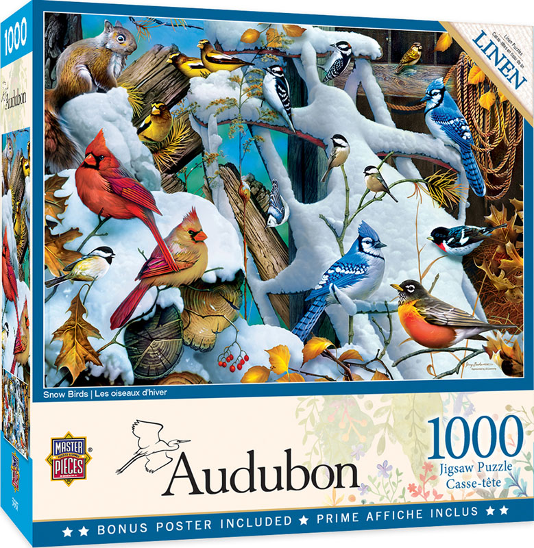 Audubon Snow Birds Puzzle (1000 piece)