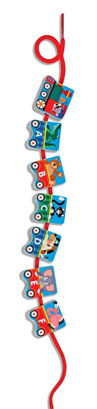 alphabet train lacing beads