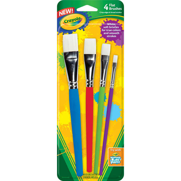 Crayola Big Paintbrushes - Flat 4 count