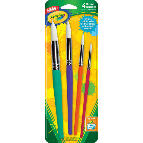 Crayola Big Paintbrushes - Round 4 count