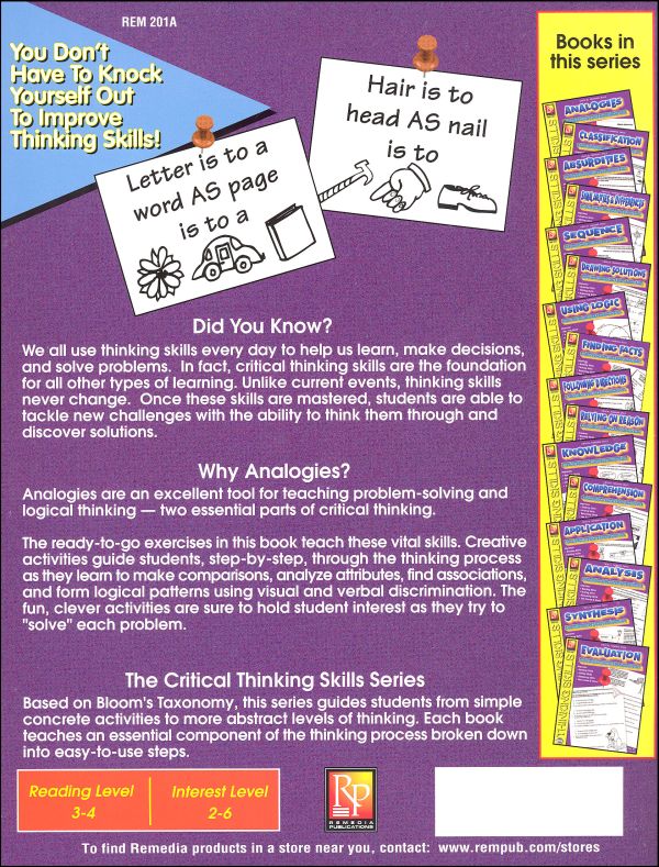 Math analogies critical thinking picture