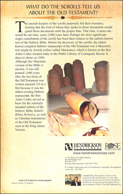 Dead Sea Scrolls Pamphlet | Rose Publishing | 9781596360440