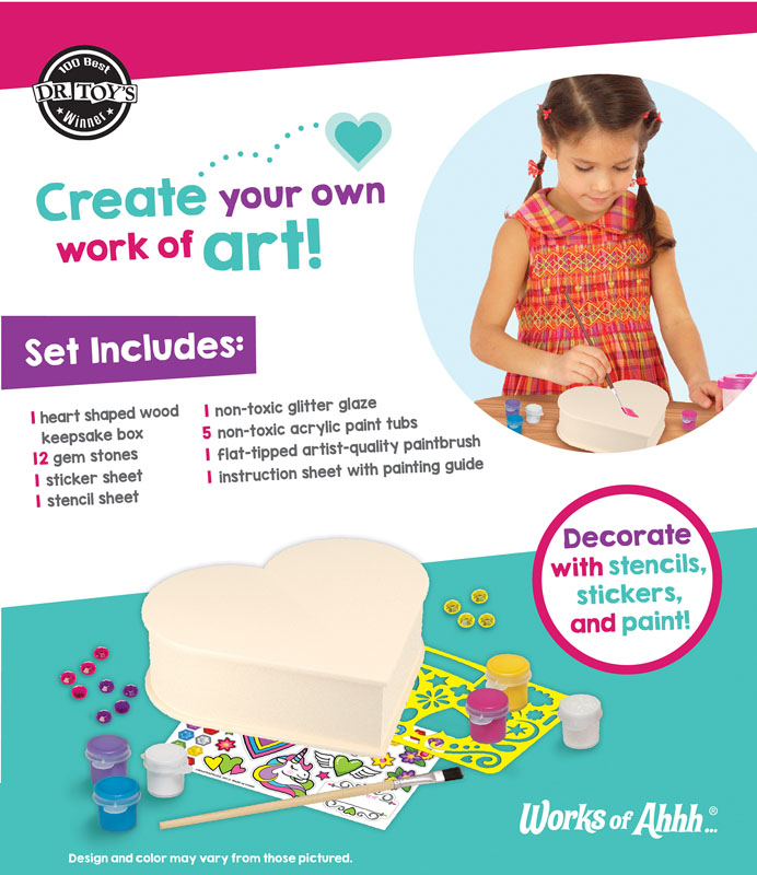 Paint Your Own Heart Shaped Keepsake Box | MasterPieces