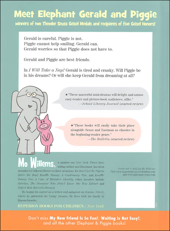 elephant and piggie i will take a nap elephant and piggie i will take a nap