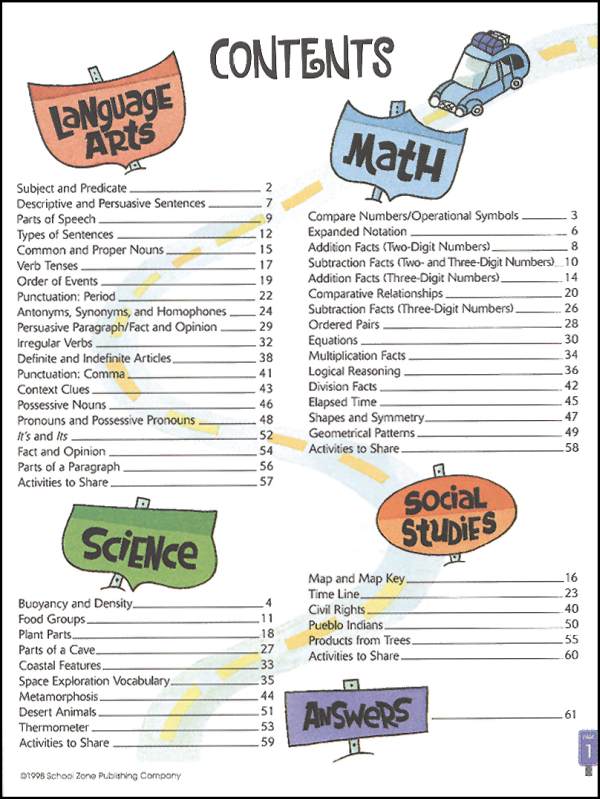 Third Grade Deluxe Scholar Workbook | School Zone | 9780887434945