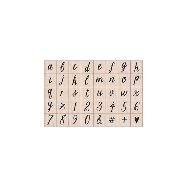 Casual Letters & Numbers Stamp in a Wooden Box