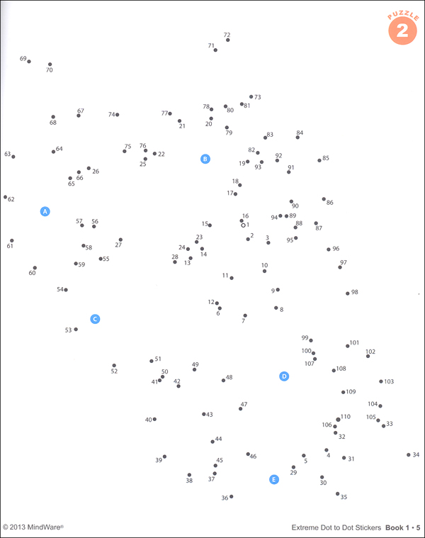 extreme dot to dot stickers book 1 mindware
