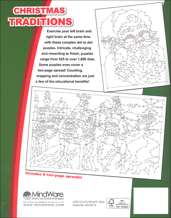 Extreme Dot to Dots Book - Christmas Traditions | MindWare