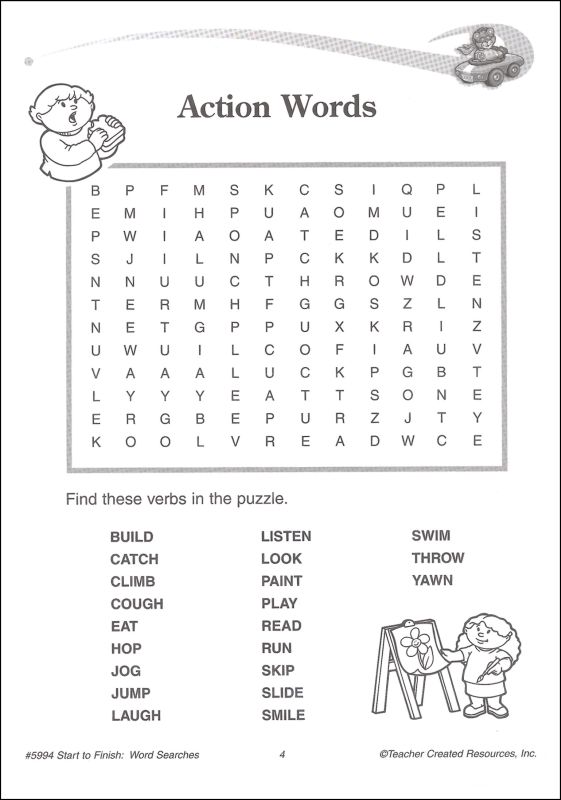 Word Searches Grades 2-3 (Start to Finish) | Teacher Created Resources