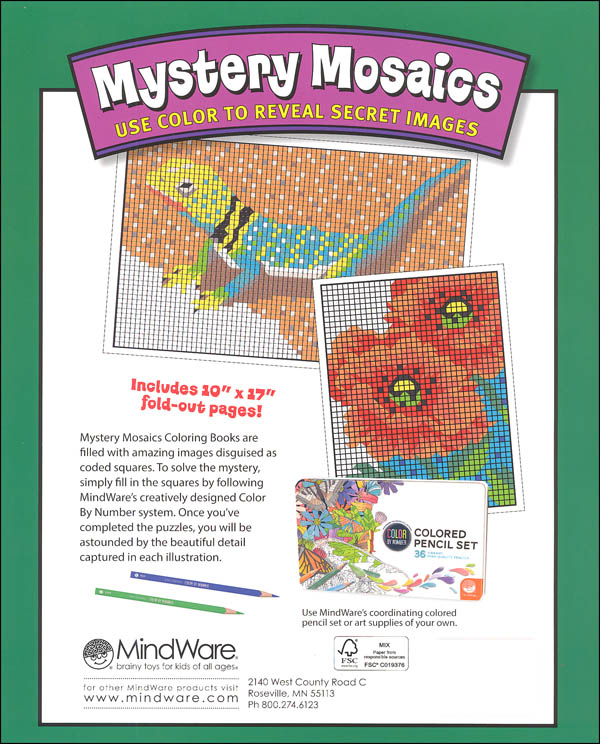 Color By Number Mystery Mosaics: Book 3 | MindWare