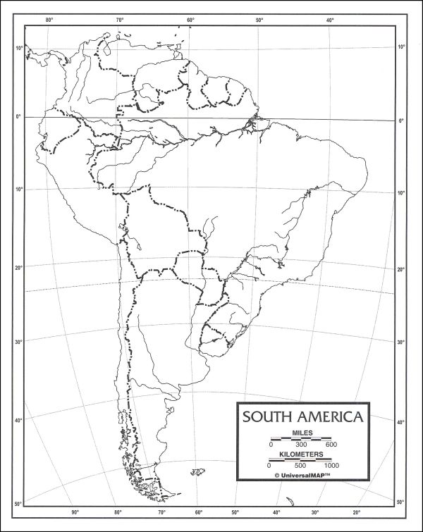 South America Map Paper single (8+