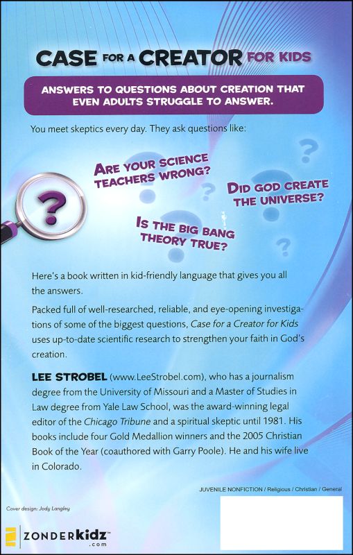 Case for a Creator for Kids Zondervan Publishing House 9780310719922