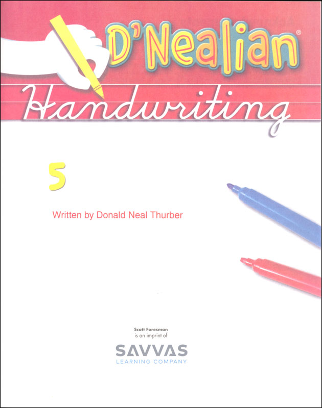 D'Nealian Handwriting Student Edition 5th Grade