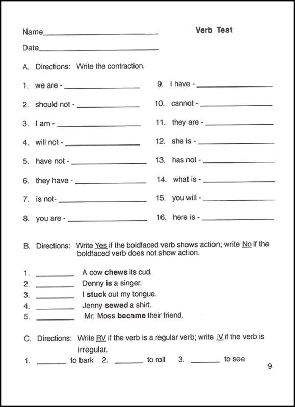 english test papers grade 3