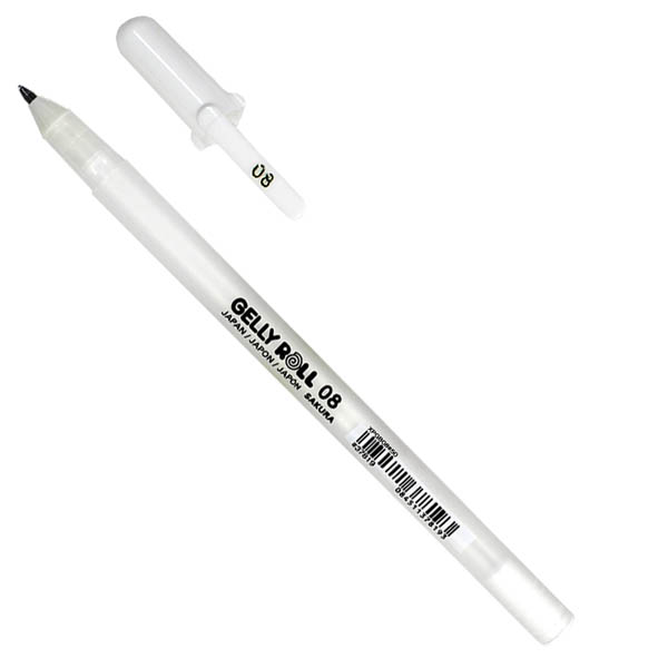 Gelly Roll Gel Ink Pen Medium White Sakura