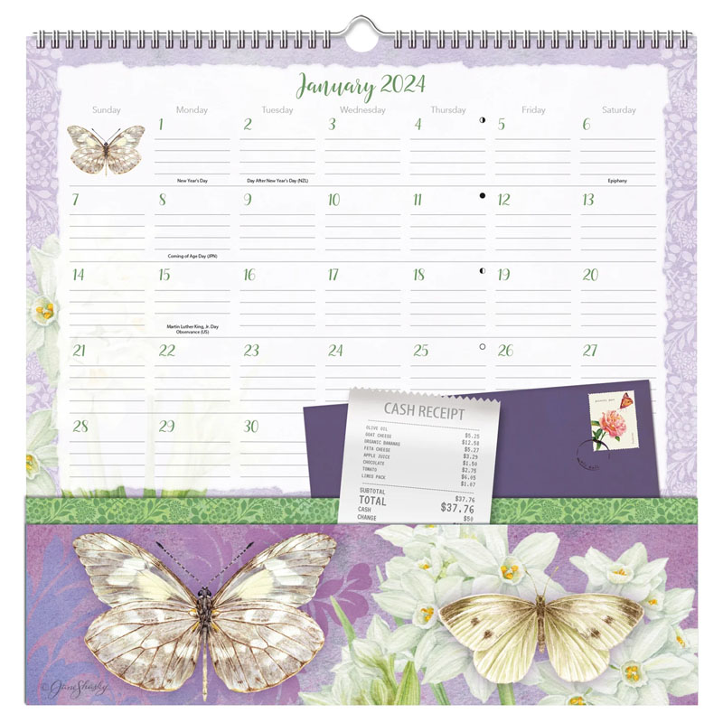 2020 Butterflies 16 Month Wall Calendar 10" X 11" closed 20" X 11" open 