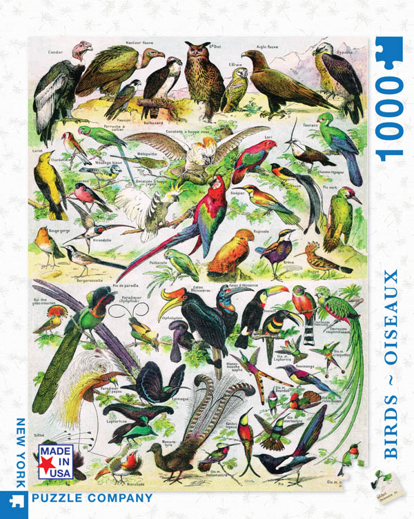 Birds-Oiseaux 1000 piece Puzzle (Vintage Magazine)